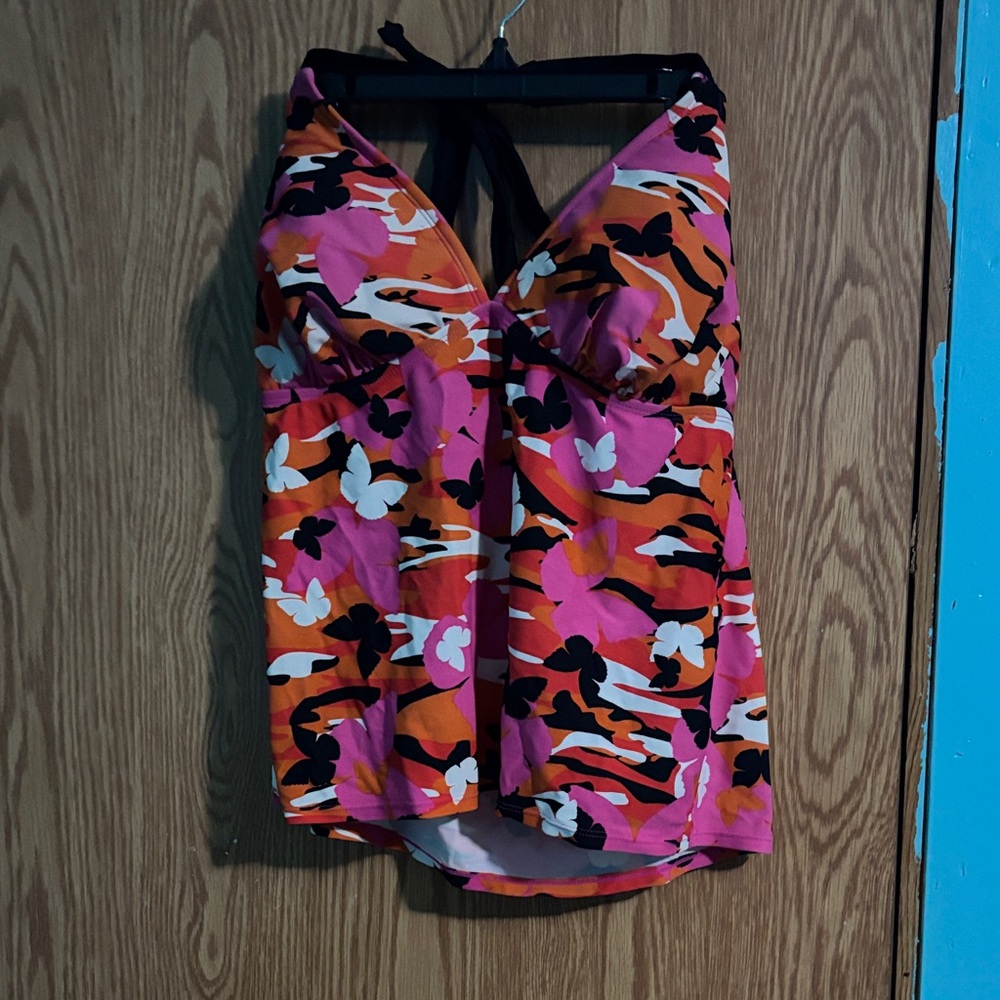 Source Unknown Pink and Orange Camisole Top